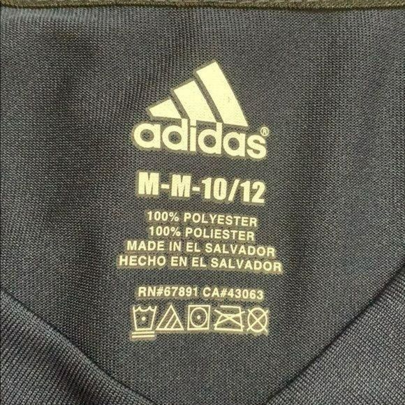 Adidas Falcon Boys Medium Navy Blue Tee Shirt - Picture 3 of 10